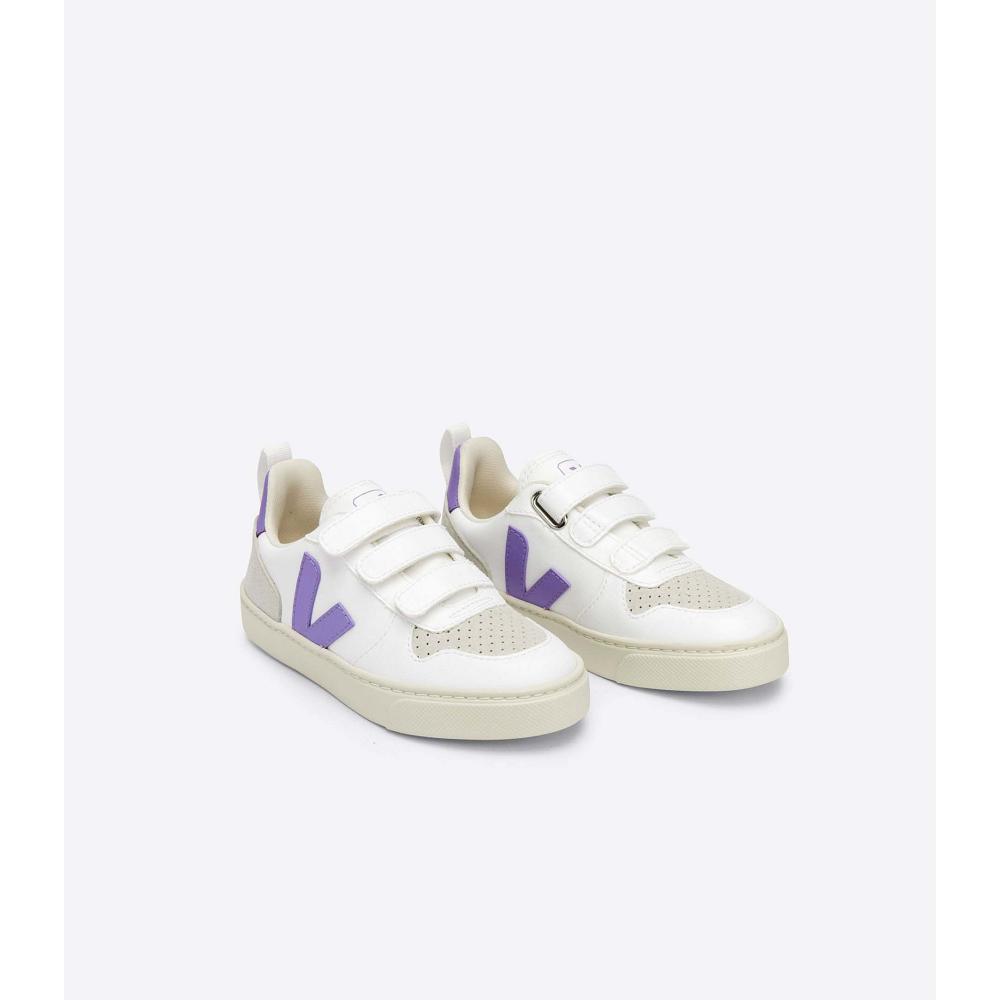 Veja V-10 CWL Kids' Shoes White/Purple | NZ 779FDN